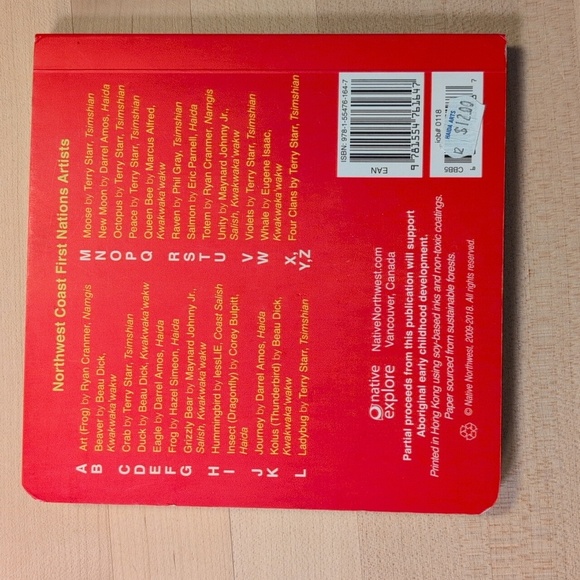 northwest coast native art 3 pc baby toddler board book bundle alphabet colours - Picture 4 of 10